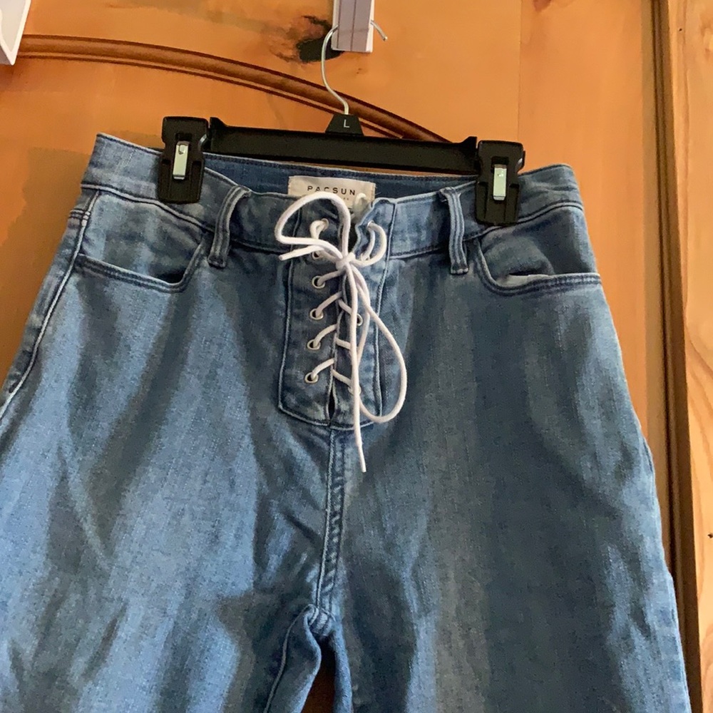 Pacsun Jeans with Shoe Lace tie
